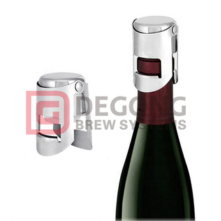 Tappo per bottiglia di vino spumante in acciaio inossidabile sanitario da 5,6x3,2 cm in metallo con tappo per champagne
