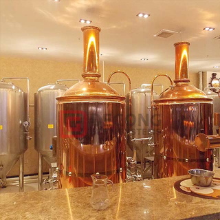 Fabbrica di birra di lusso dell'attrezzatura di produzione della birra di rame rossa 10HL da vendere