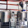 600L Beer Brewery Equipment Lucidatura a specchio 100% Saldatura TIG Birrificio a 2 recipienti per la produzione di birra