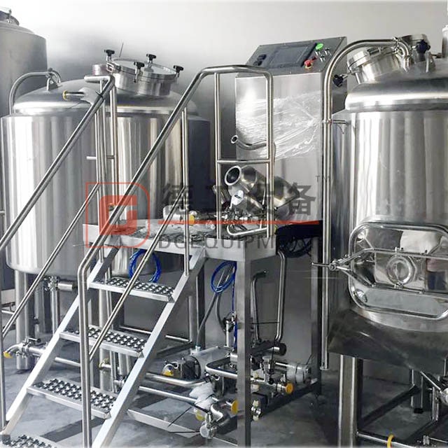 Sistema di fermentazione della birra artigianale 600L/1200L chiavi in ​​mano Sistema di schiacciamento a 2/3 recipienti Riscaldamento elettrico/a vapore Serbatoio di fermentazione a doppia parete Ss304/316 vicino a me