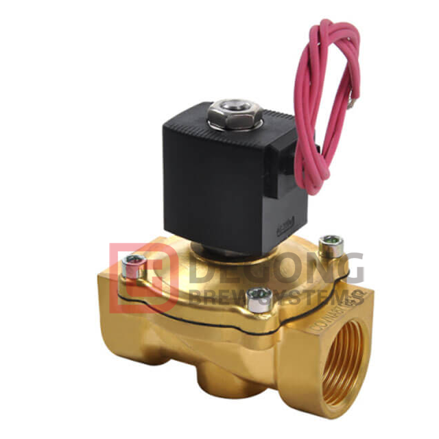 Elettrovalvola elettrica in ottone da 3/4 pollici 24v CC utilizzata per acqua, birra, bevande