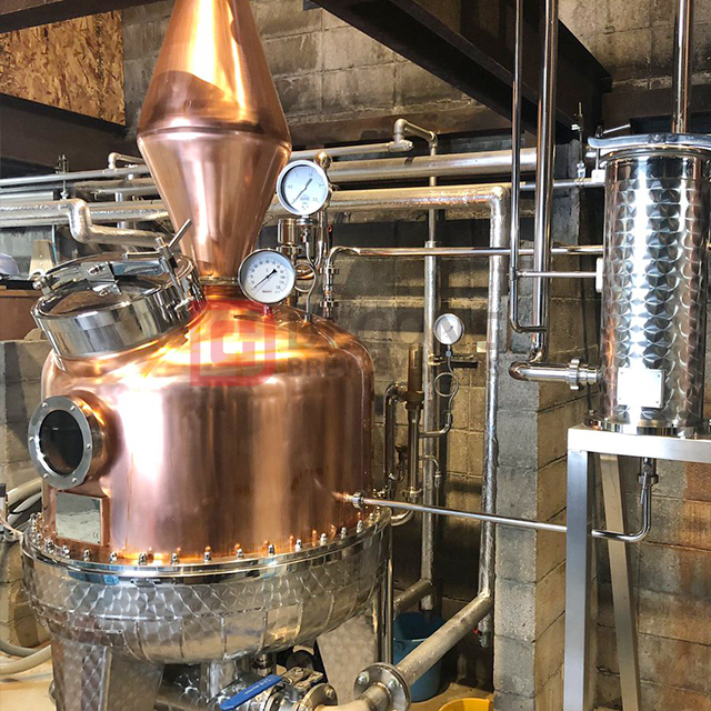 attrezzatura di distillazione del gin della vodka del rum del whisky del distillatore di 300L 500L 1000L micro di rame